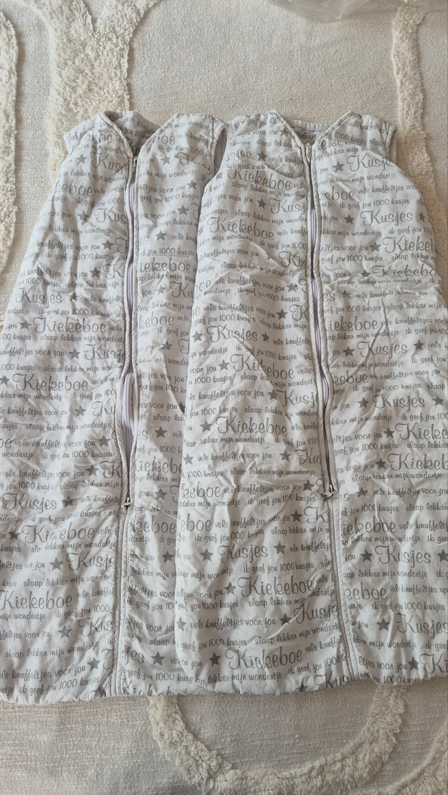 2 baby slaapzakken 80cm, Kinderen en Baby's, Ophalen, 80 cm, Wit, Slaapzak