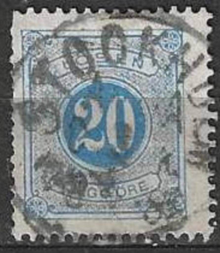 Zweden 1874 - Yvert 6 A TX - Takszegel - 20 ore (ST), Verzenden, Zweden, Gestempeld