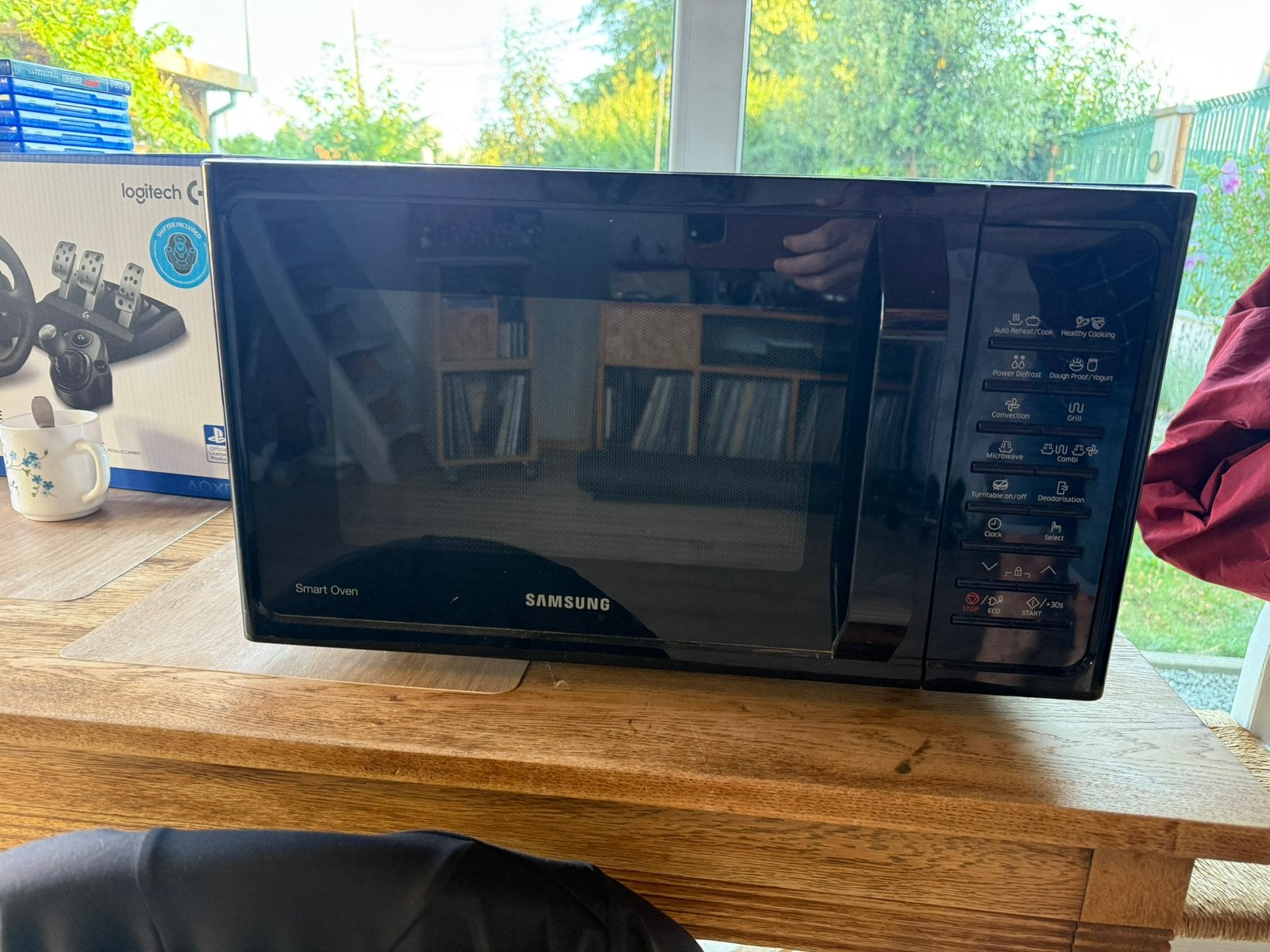 Samsung MC28H5015AK microgolf combi oven, Ophalen, Gebruikt, Draaiplateau, 45 tot 60 cm