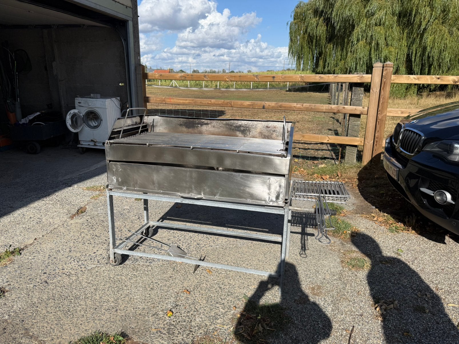 Professionele bbq  in inox, Tuin en Terras, Barbecue-accessoires, Ophalen, Nieuw
