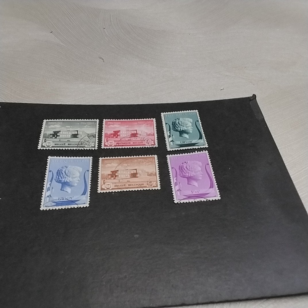 BELGIE  532/537 gestempeld met cote 15,50 €, Ophalen of Verzenden, Gestempeld
