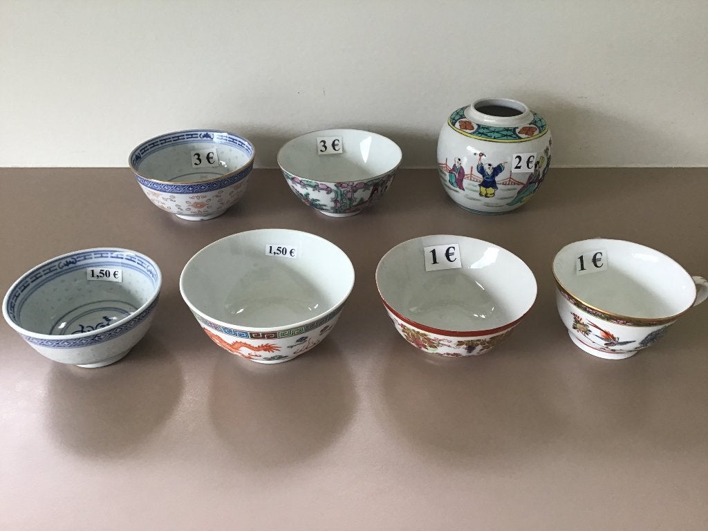 10 tal mooie Chinese schaaltjes, Ophalen of Verzenden