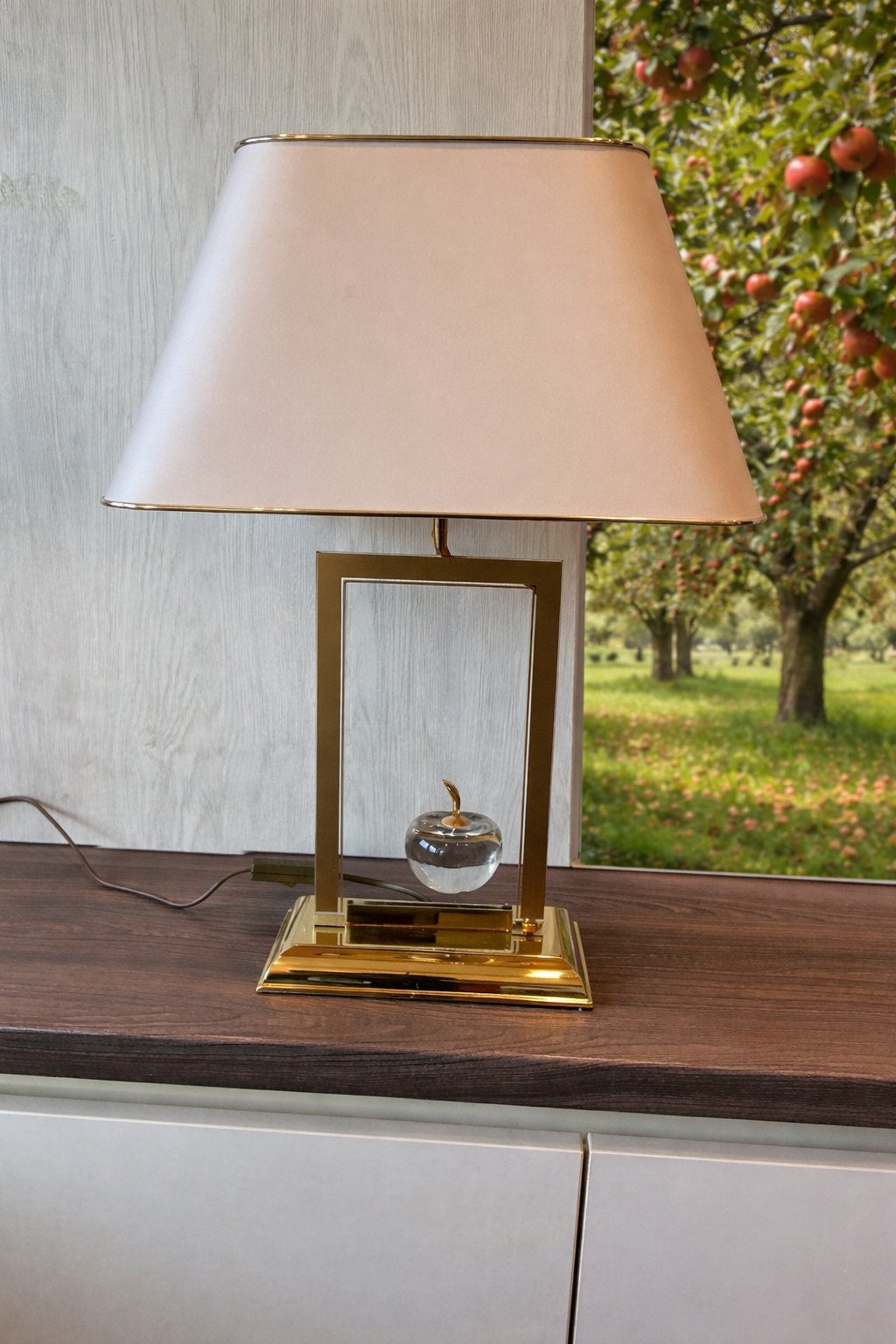 Vintage le dauphin “ la pomme “ kastlamp, Huis en Inrichting, Ophalen of Verzenden, Zo goed als nieuw