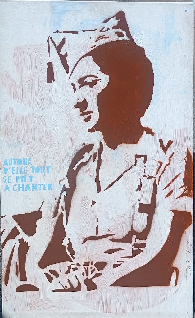 Jean-Michel Zazzi (1958): Maria 2019 (O/D, 77 x 115 cm), Enlèvement ou Envoi, Signé, Peinture à l'huile