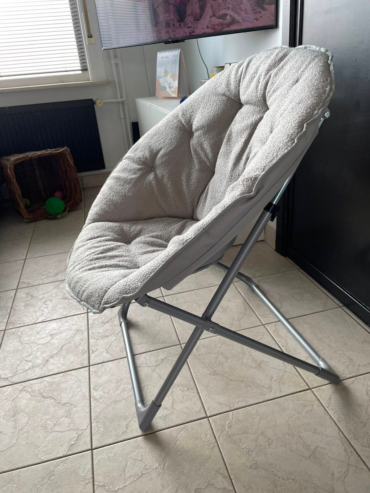Lounge stoel, Maison & Meubles, Chaises, Neuf, Gris, Lounge, Synthétique