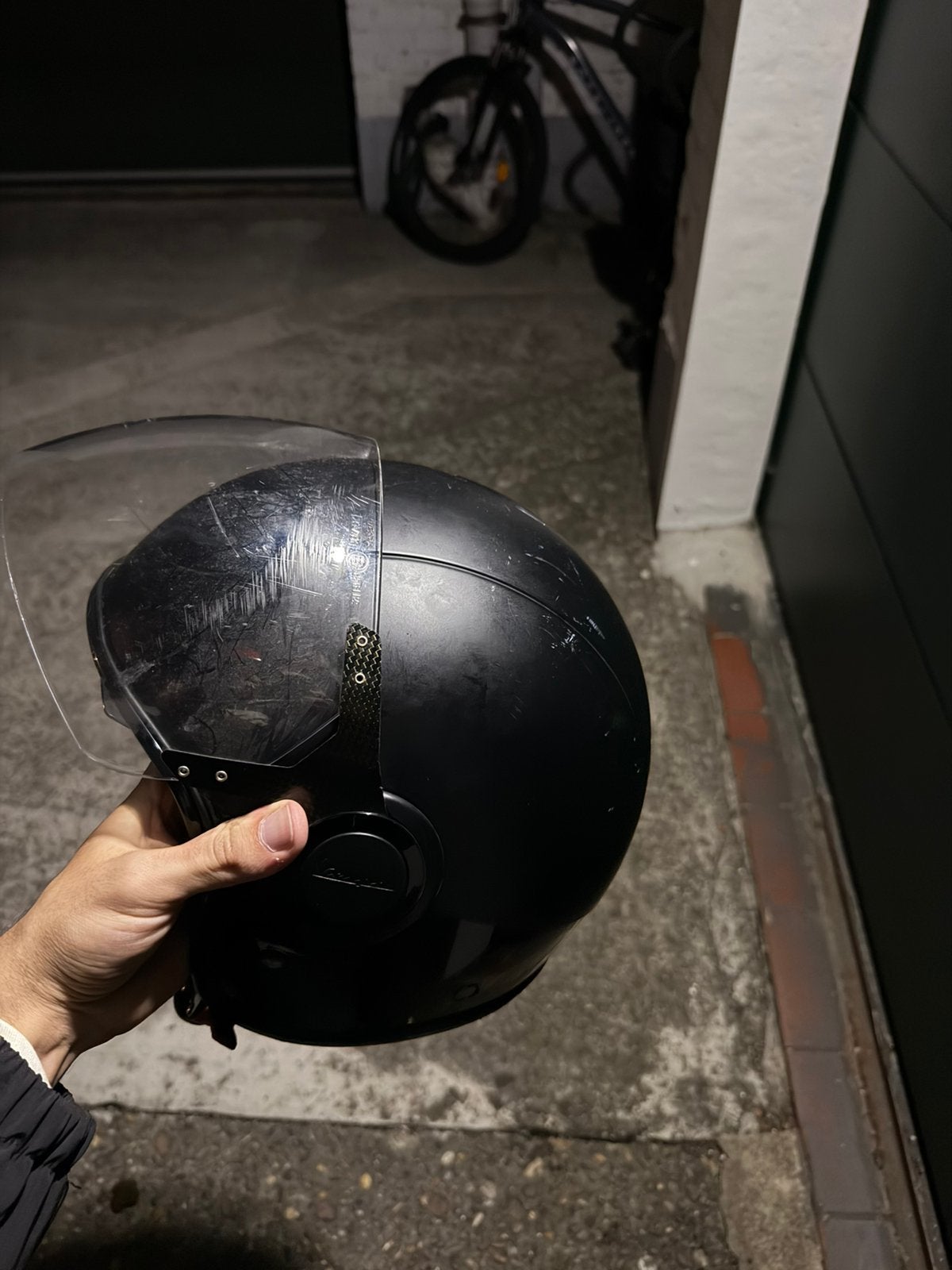 Vespa helm XL zwart, Ophalen of Verzenden, Gebruikt