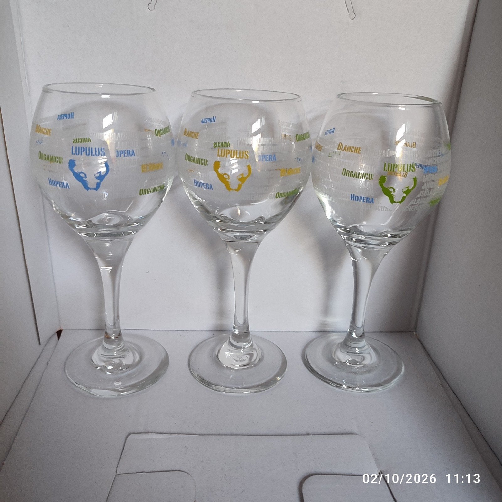 3 galopins LUPULUS ., Collections, Enlèvement ou Envoi, Comme neuf, Verre ou Verres, Autres marques