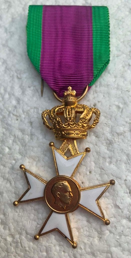 Medaille, Veteranenkruis Leopold-III, 1934-1951, WOII, Verzamelen, Ophalen of Verzenden, Landmacht, Lintje, Medaille of Wings