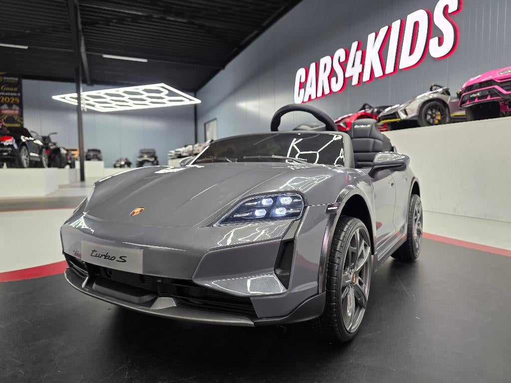 Kinderauto Porsche Taycan - 2 persoons - 24 volt - met RC, Enlèvement ou Envoi, Neuf, Télécommande
