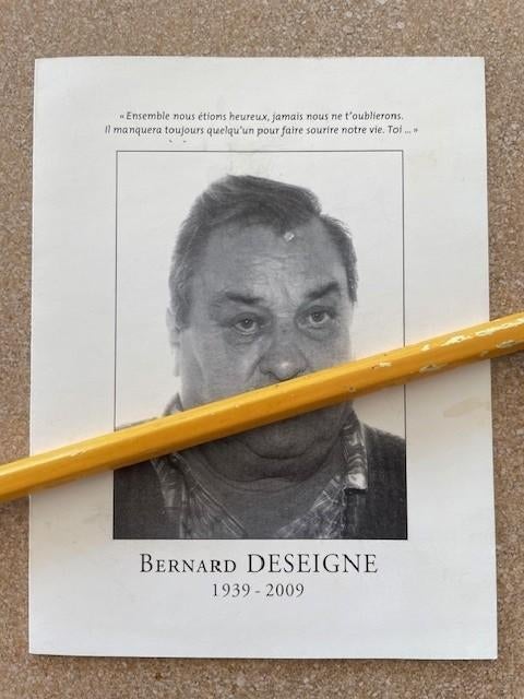 Ancien combattant d'Algérie ! M. Bernard Deseigne Warneton, Enlèvement ou Envoi, Image pieuse