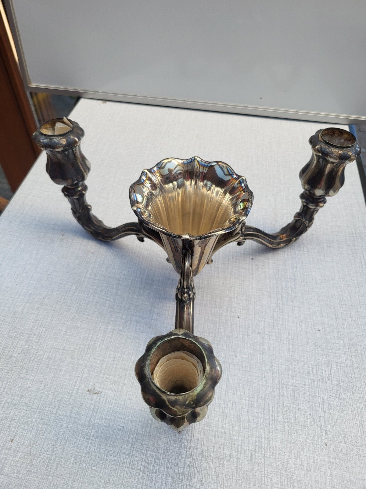 bougeoir Alpacca argenté, Ophalen, Zilver