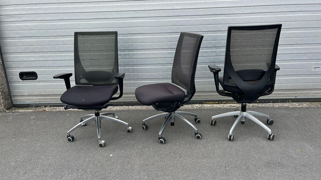 3 chaises de bureau, Enlèvement, Utilisé