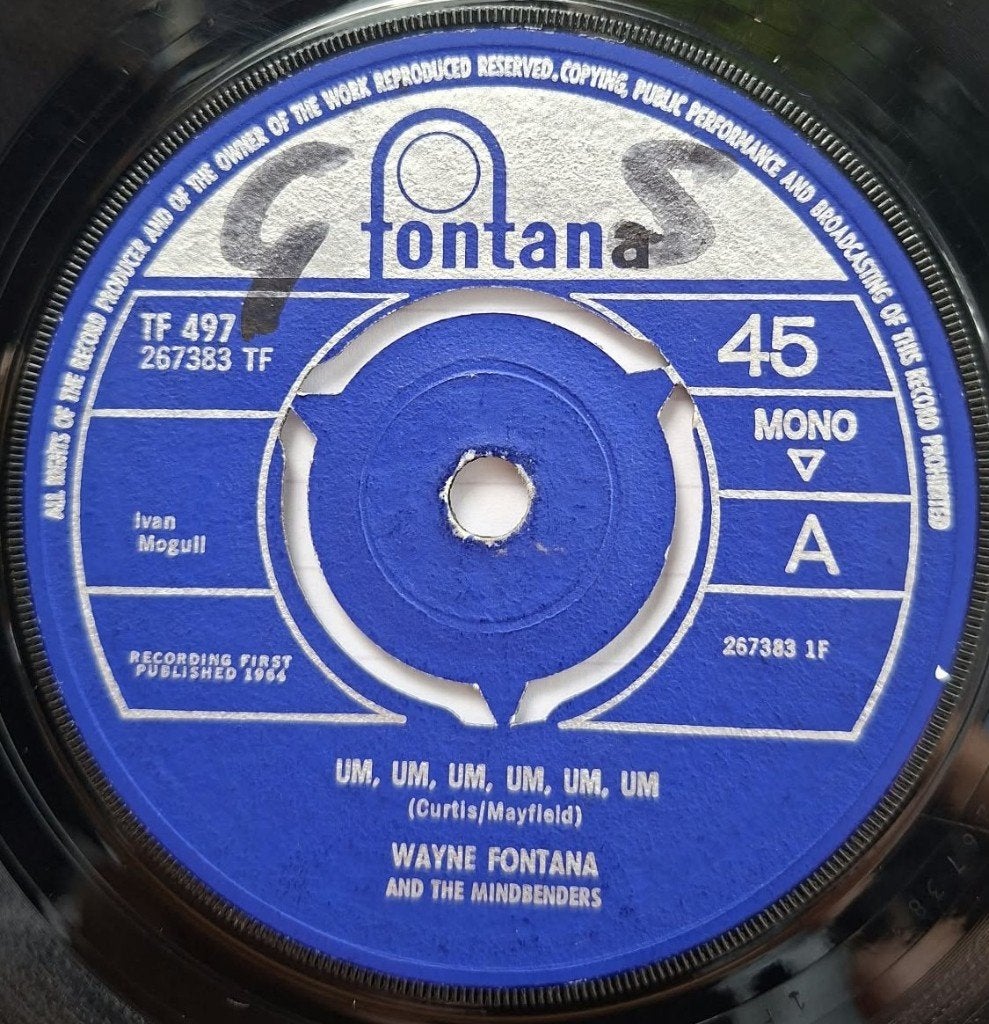 Wayne Fontana /  Um, Um, Um, Um, Um,  * Popcorn Oldies *, CD & DVD, Enlèvement ou Envoi, 7 inch, Utilisé, Housse de protection extérieure