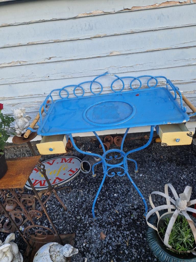 Wastafel metaal +2 sch73/40/80cm €95 AFGEPRIJSD, Tuin en Terras, Ophalen