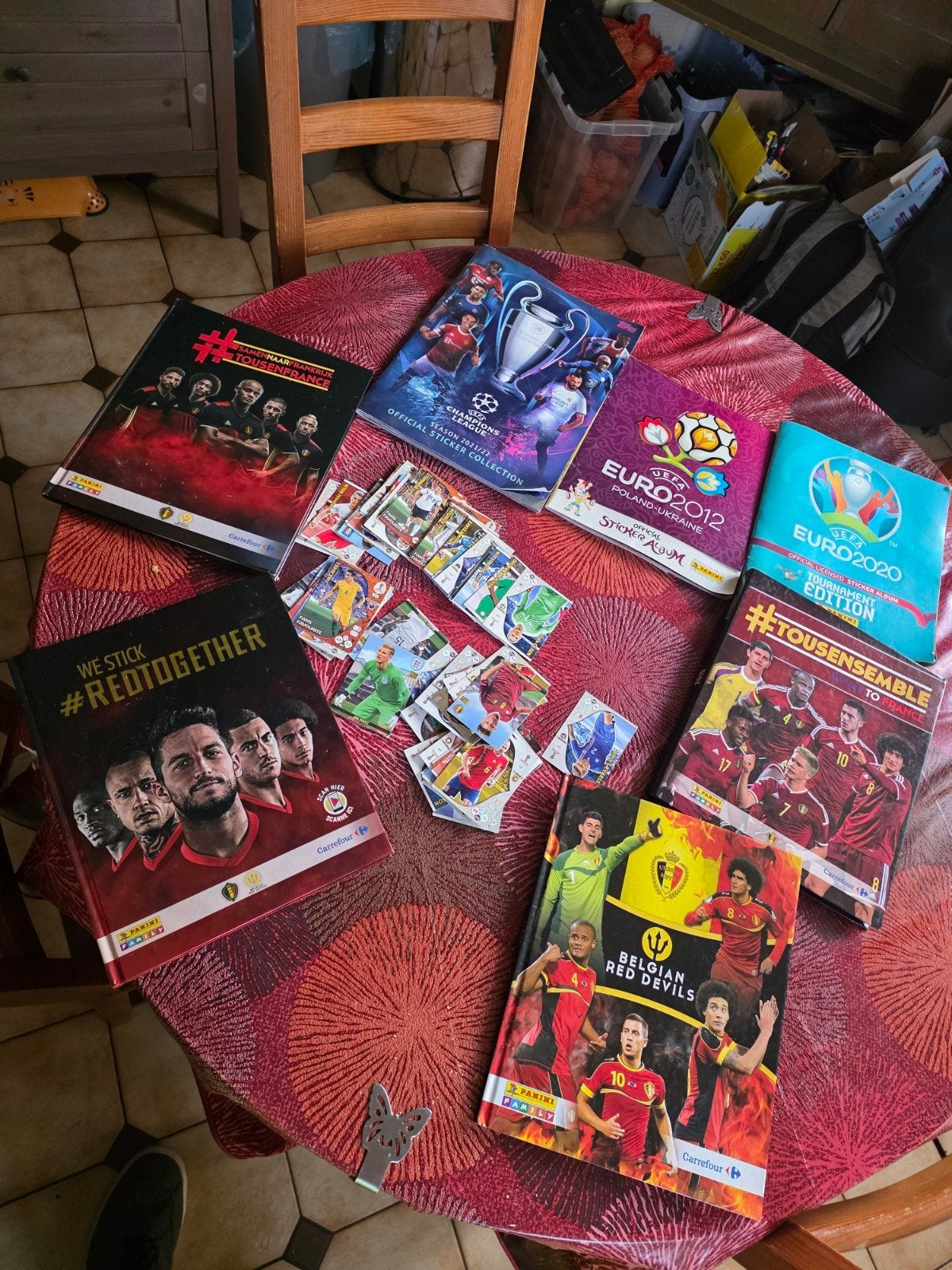Set verzamelalbums van Panini Football (Rode Duivels,, Verzamelen, Ophalen of Verzenden, Gebruikt, Spelerskaart