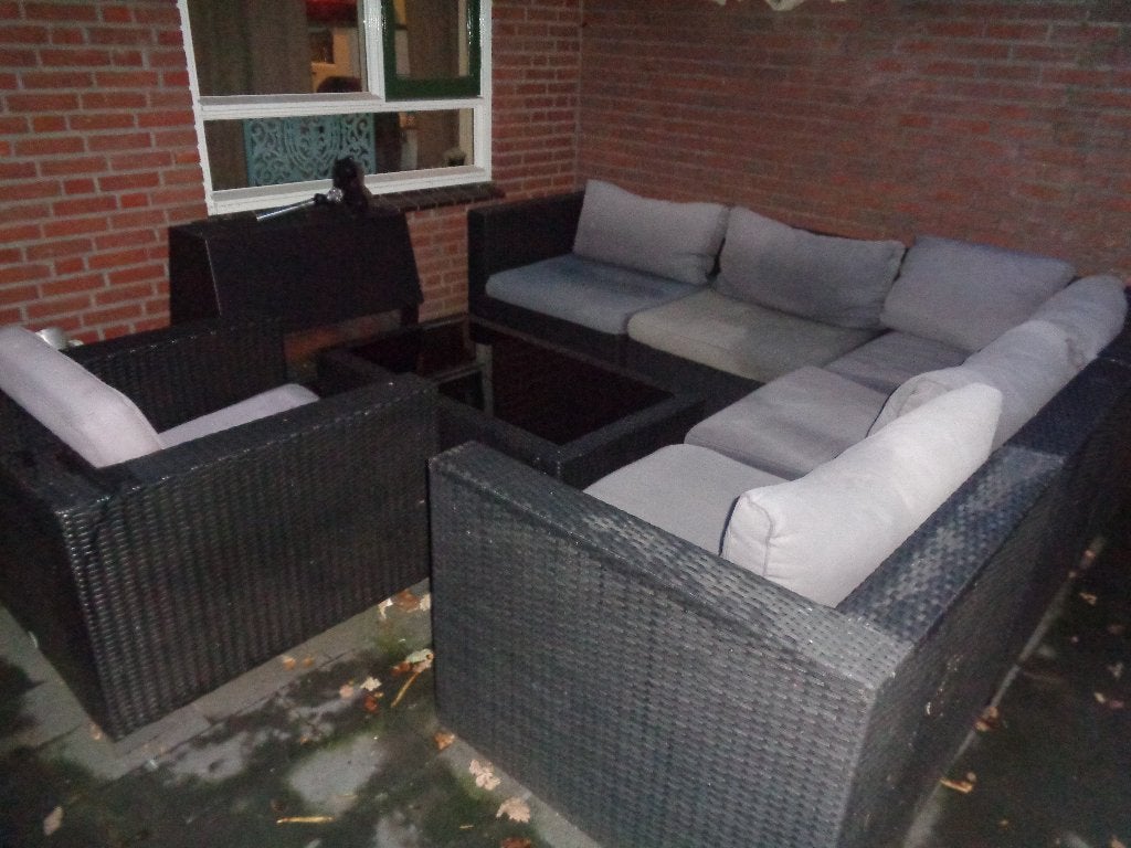 Tuinset Garden Impressions voor 6 personen met kussens, Tuin en Terras, Kunststof, Gebruikt, 6 zitplaatsen, Ophalen of Verzenden