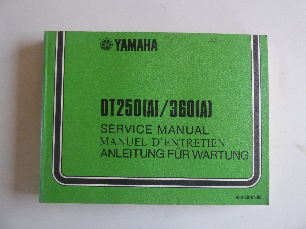 YAMAHA DT250 (A) / DT360 (A) WERKPLAATSHANDBOEK, Motoren, Handleidingen en Instructieboekjes, Ophalen of Verzenden, Yamaha