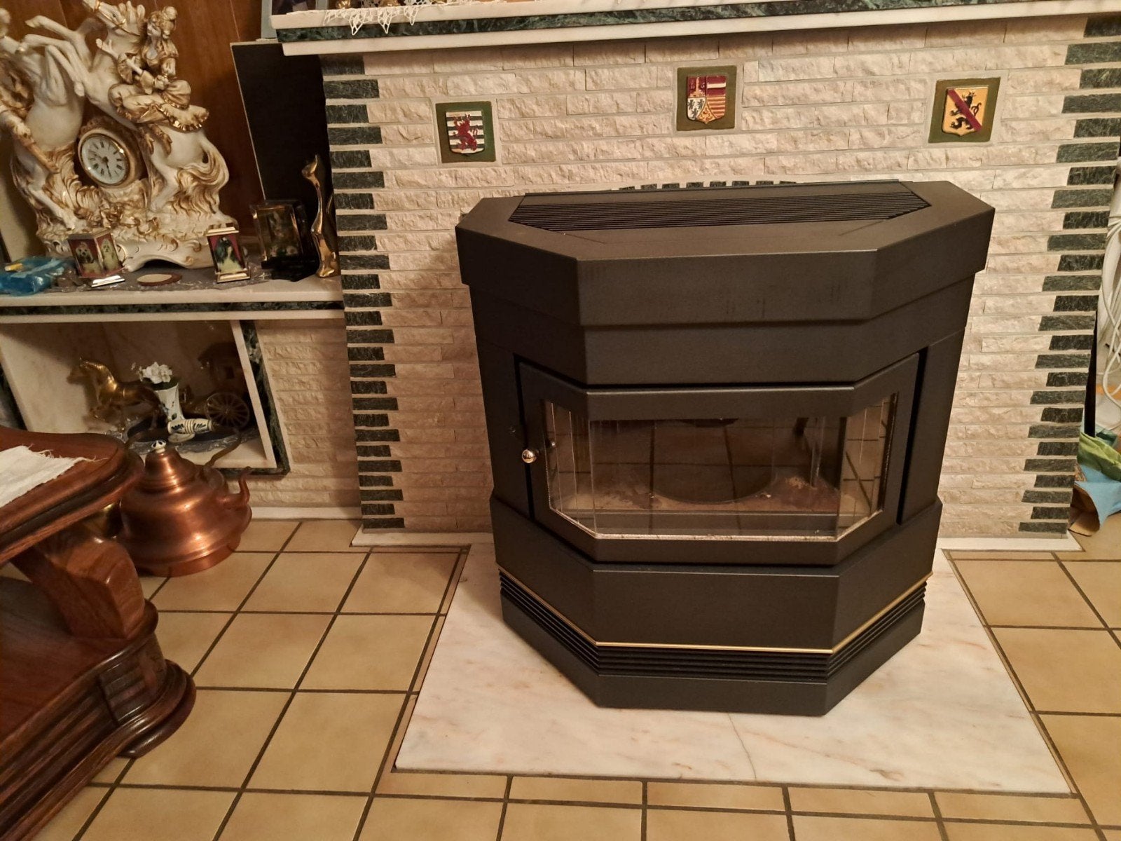 mazout kachel 9kw, Enlèvement, Comme neuf, Autres carburants, Autoportant