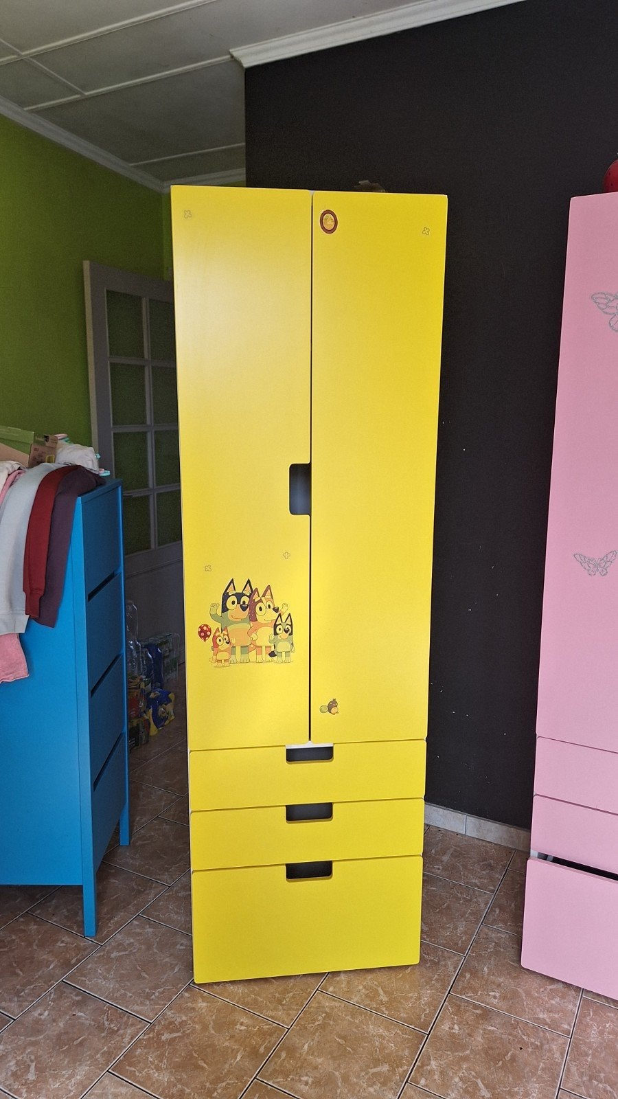 Armoire Garde-robe Ikea jaune très bon état, Meuble de rangement, Enlèvement, Utilisé, IKEA