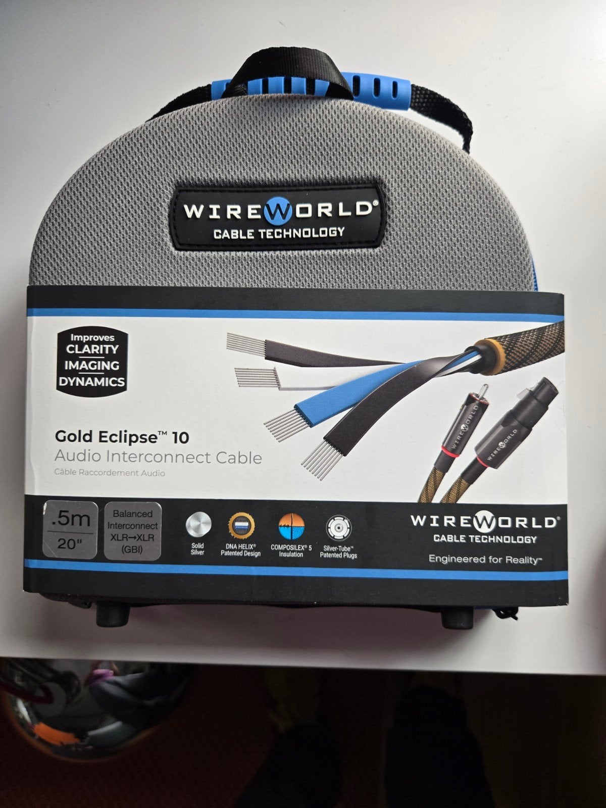 Wireworld Gold Eclipse 10 XLR – 0,5 m, Audio, Tv en Foto, Ophalen of Verzenden, Zo goed als nieuw, Minder dan 2 meter