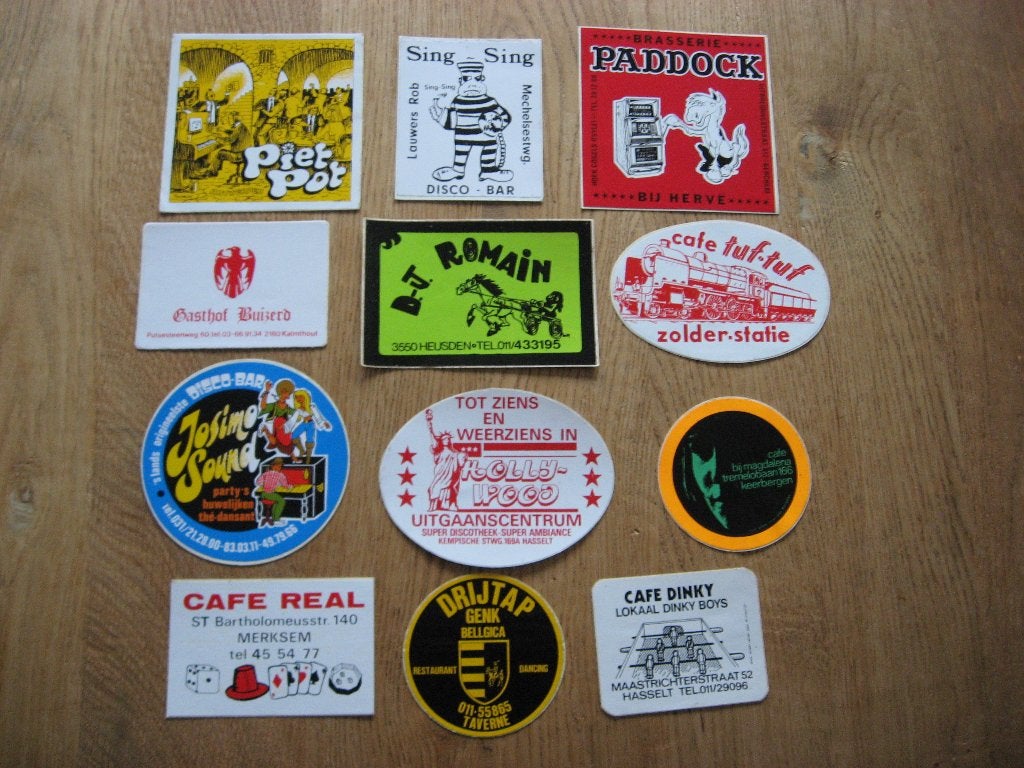 Disco Bar Dancing Cafe Brasserie Stickers, Ophalen of Verzenden, Nieuw, Overige typen