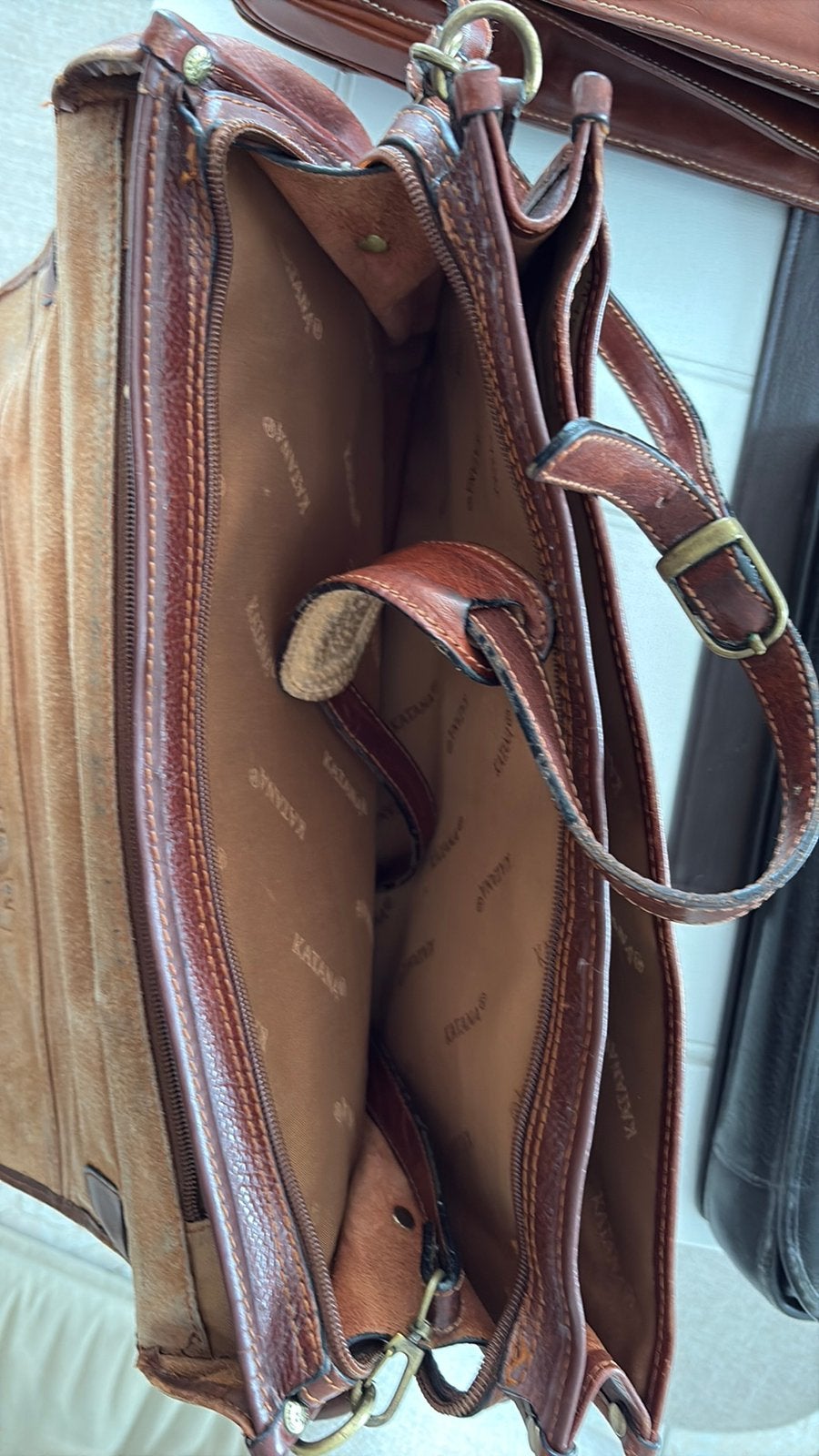 Aktentad -schooltas leder lerk Katana, Ophalen, Minder dan 30 cm, Aktetas of Boekentas, Gebruikt