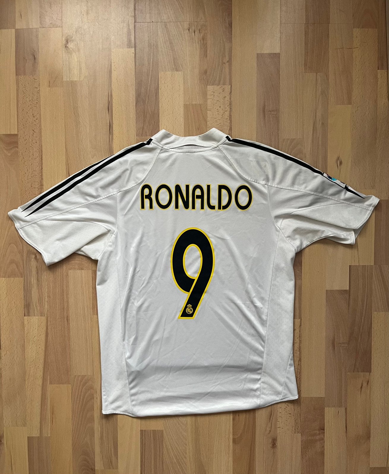 Origineel Real Madrid 2004/2005 home shirt - Ronaldo 9, Sport en Fitness, Maat M, Ophalen of Verzenden, Zo goed als nieuw, Shirt