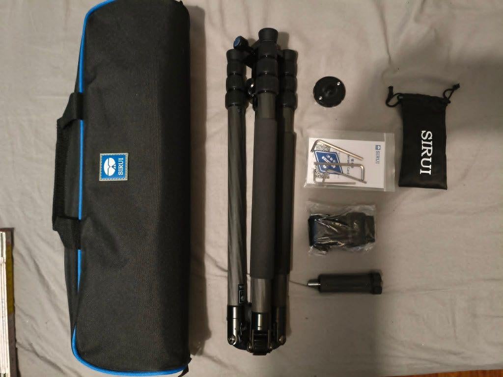 Sirui T-1204XL Carbon Traveller + E-10 head, Ophalen, Balhoofd, Nieuw, 150 tot 175 cm