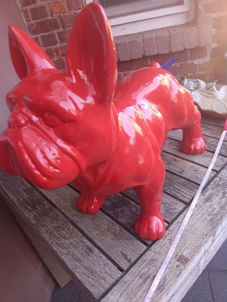 Beeld franse bulldog 45 cm, Enlèvement, Comme neuf, Animal