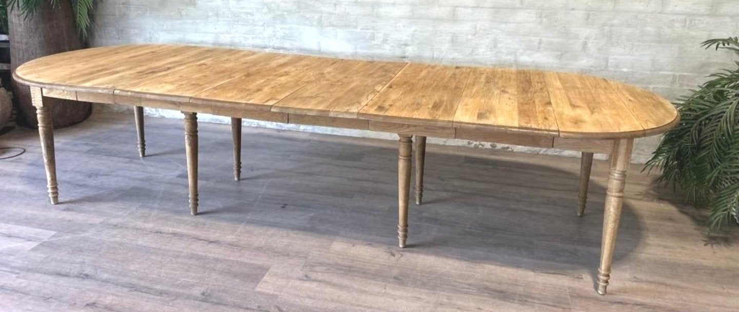 belle table de campagne en chêne massif extensible 110 - 350, Maison & Meubles, Tables | Tables à manger, Landelijk klassiek, Comme neuf