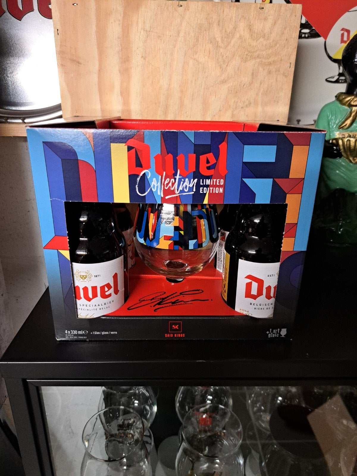 Duvel box van Said Kinos met handtekening, Enlèvement ou Envoi