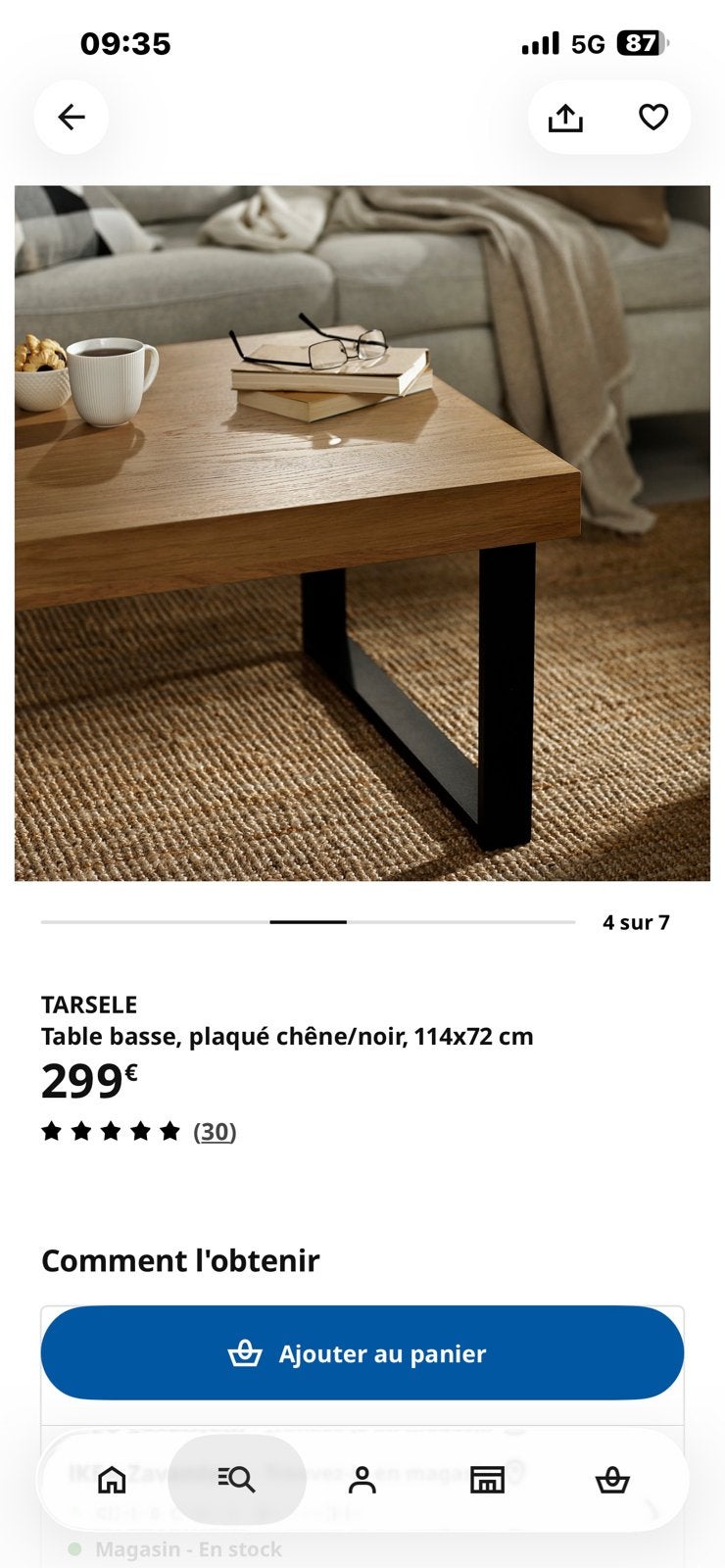 IKEA tarsele salontafel, Huis en Inrichting, Ophalen, Zo goed als nieuw
