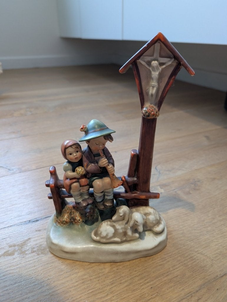 Hummel Goebel 28/III Wayside Devotion, Abendlied, 22 cm, Ophalen, Gebruikt, Hummel