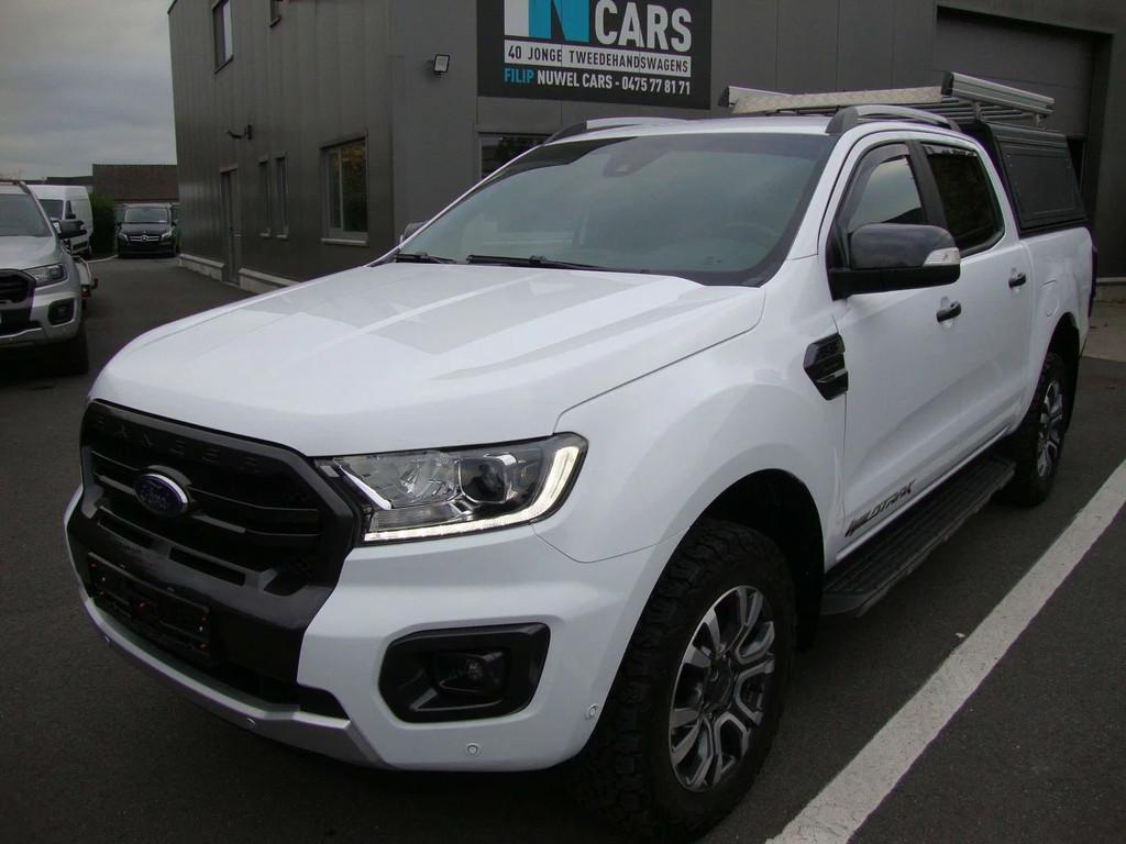 Ford Ranger 212pk aut, ford garantie,2022, btw in, camera, g, Autos, Cuir, Achat, Entreprise, Noir