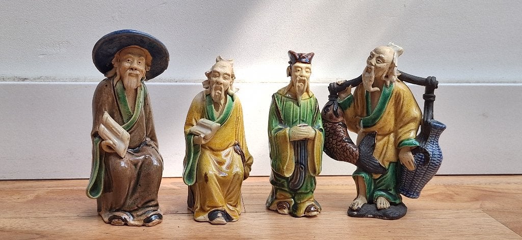 7 Chinese aardewerk beeldjes, Antiek en Kunst, Ophalen of Verzenden