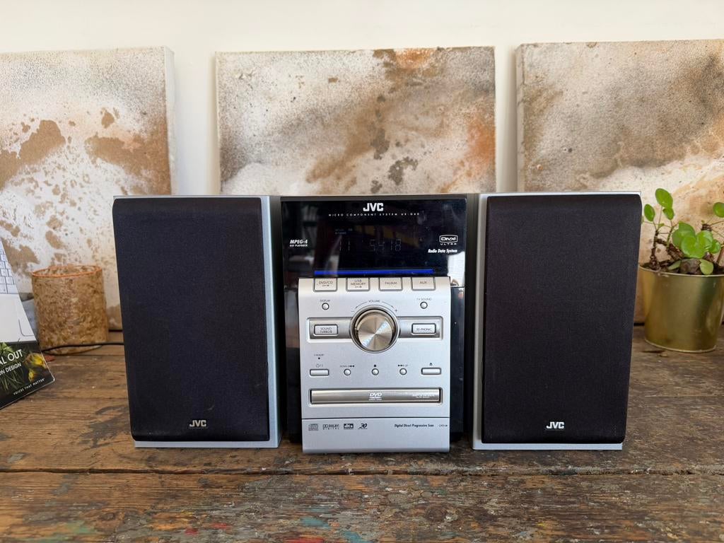 JVC UX-G60 hifi met DVD, speakers + afstandsbediening, Ophalen, Zo goed als nieuw, Speakers, JVC