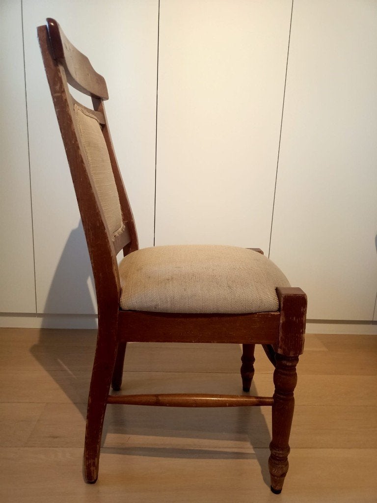 6 Keukenstoelen, Huis en Inrichting, Stoelen, Ophalen, Gebruikt, Bruin, Klassiek