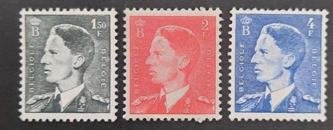 Belgique : COB 909/11 ** Roi Baudouin 1953., Sans timbre, Neuf, Enlèvement ou Envoi, Non oblitéré