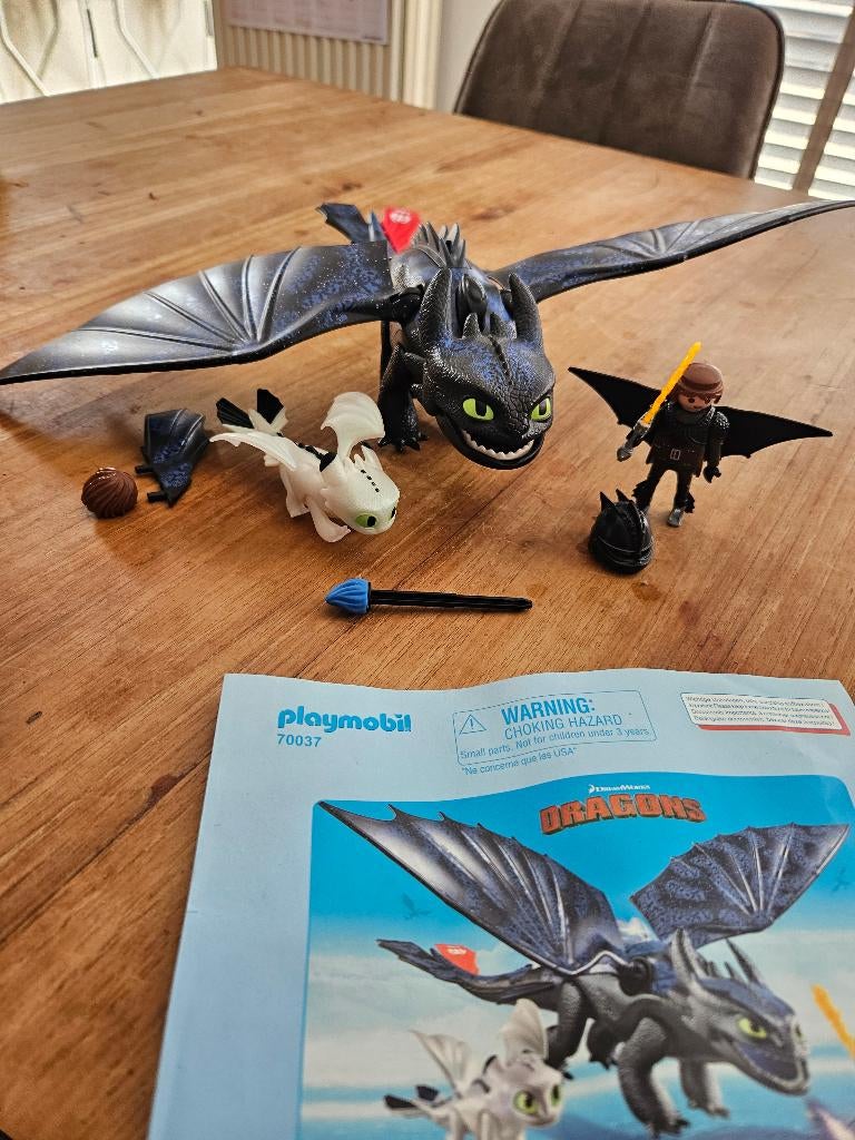 Playmobil Dragons Tandloos en Hikkie 70037, Enlèvement ou Envoi, Comme neuf, Ensemble complet