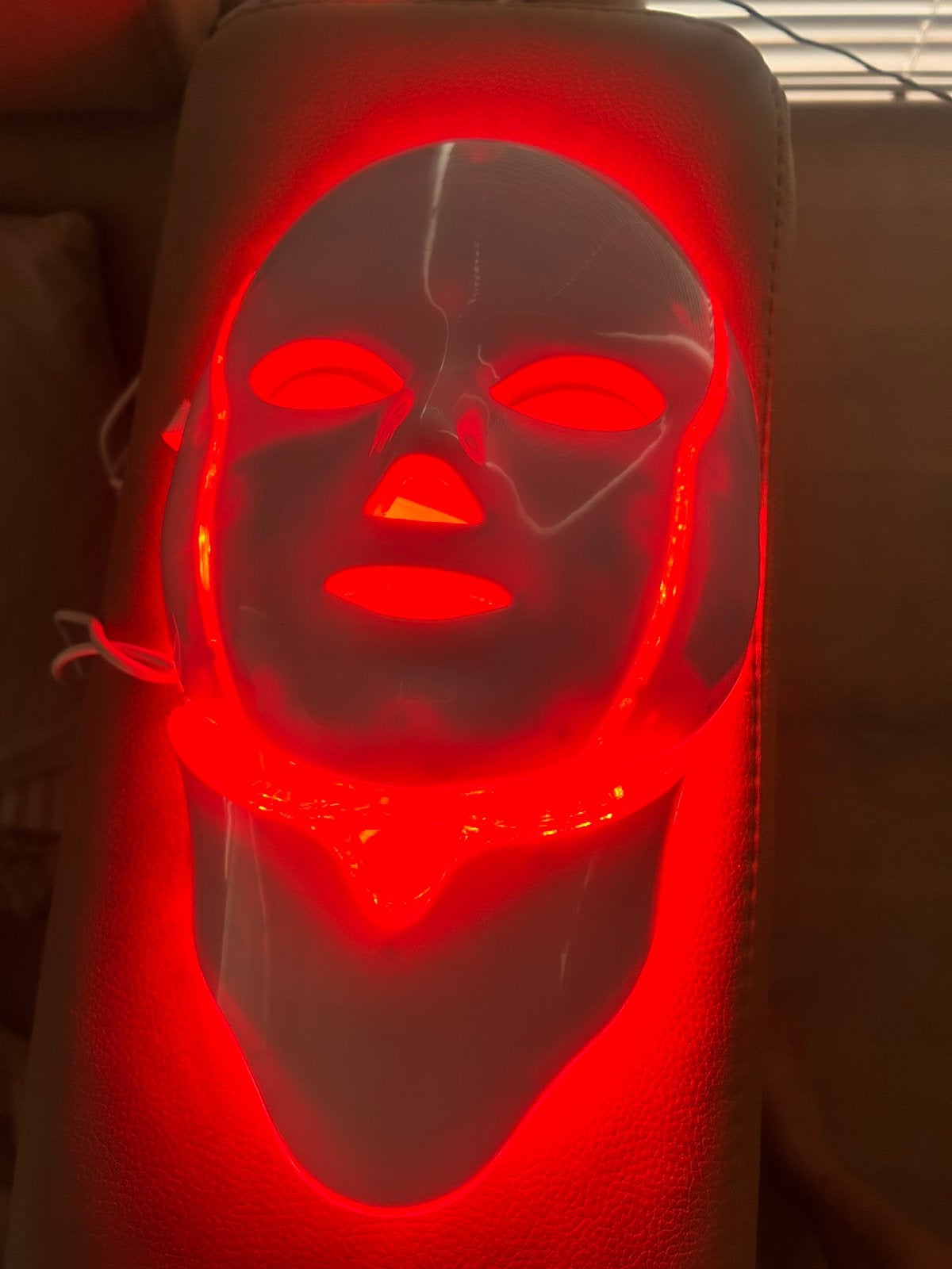 Luxe Colorful LED Beauty Mask Gezicht & Hals +Microcurrent, Enlèvement, Comme neuf