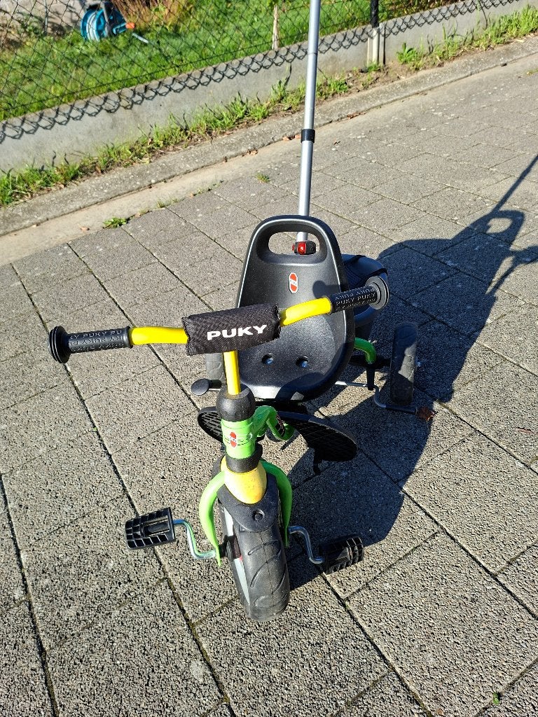 PUKY Driewieler met Duwstang – Groen/Geel, Fietsen en Brommers, Ophalen, Gebruikt, Puky, Duwstang