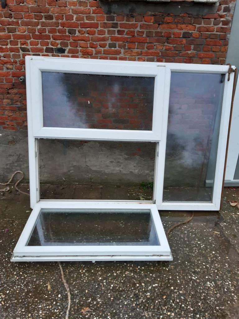 Pvc ramen., Kunststof, Gebruikt, Raamkozijn, 150 tot 225 cm