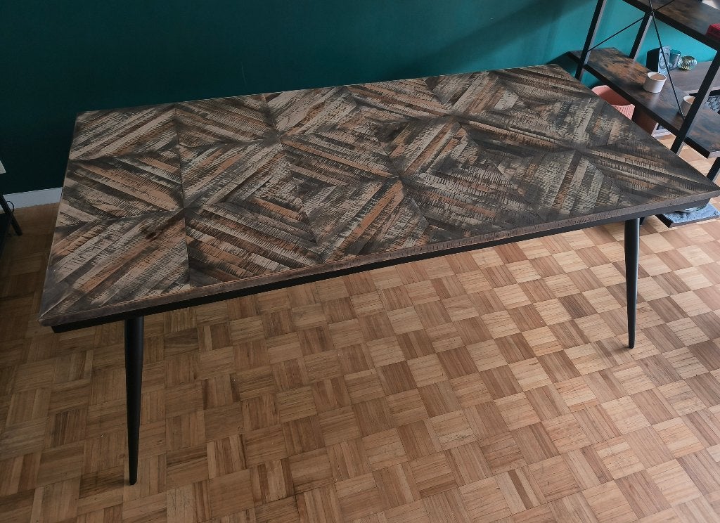 Eettafel Teakhout 180cm, Ophalen, Teakhout, 50 tot 100 cm, Zo goed als nieuw