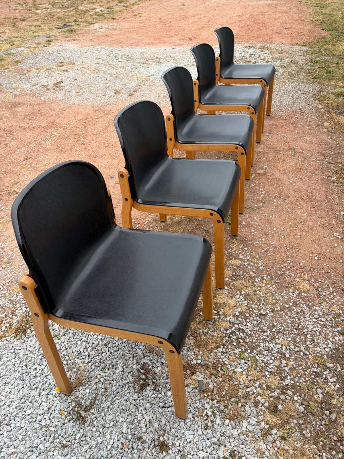 Vintage Dolmas chairs, Huis en Inrichting, Stoelen, Ophalen, Gebruikt, Zwart, Vijf, Zes of meer stoelen