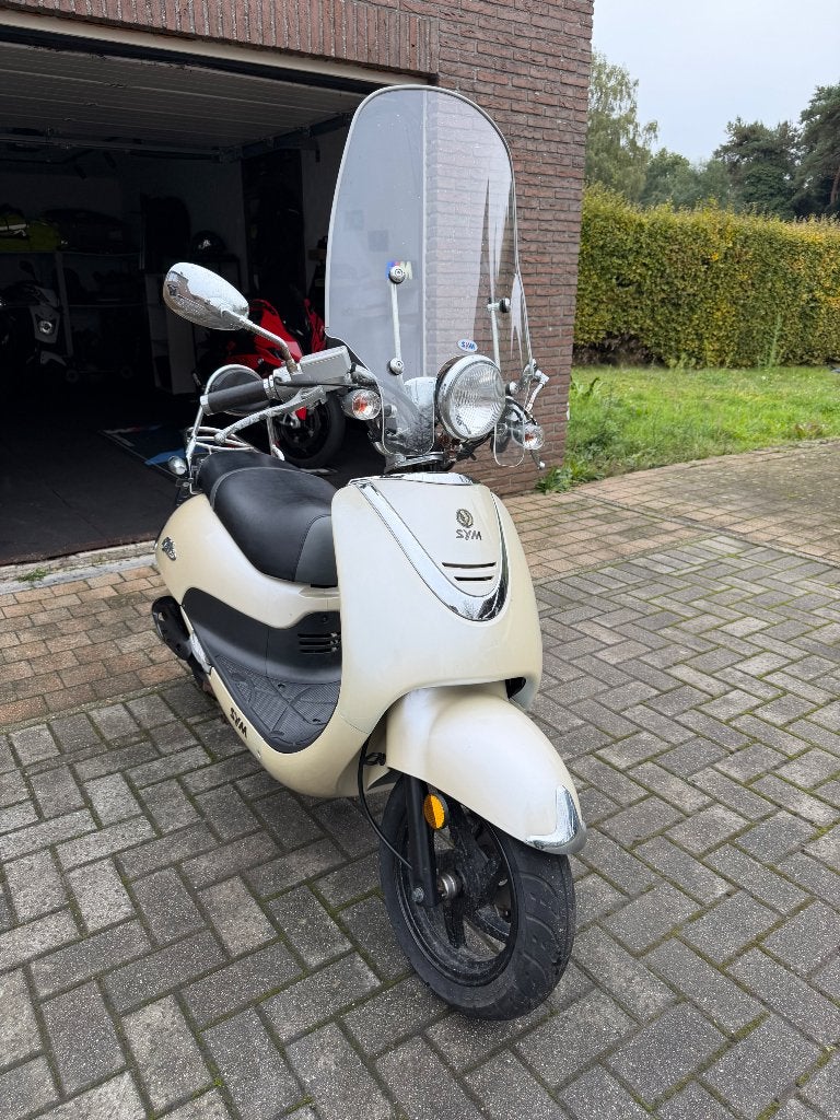 SYM Allo 50cc – Retro Scooter – 6.981 km, Fietsen en Brommers, Ophalen, Gebruikt, Allo, Klasse A (25 km/u)