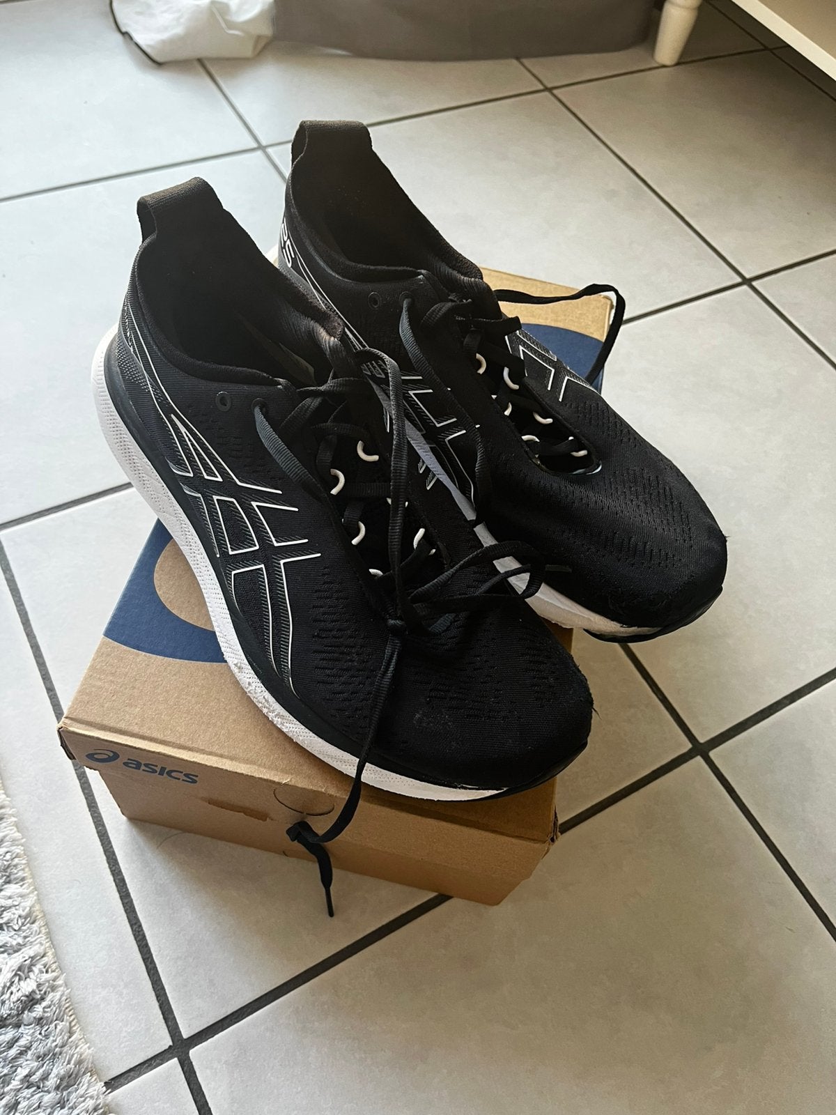 Asics Running, Kleding | Heren, Schoenen, Ophalen of Verzenden, Gedragen, Sportschoenen, Zwart