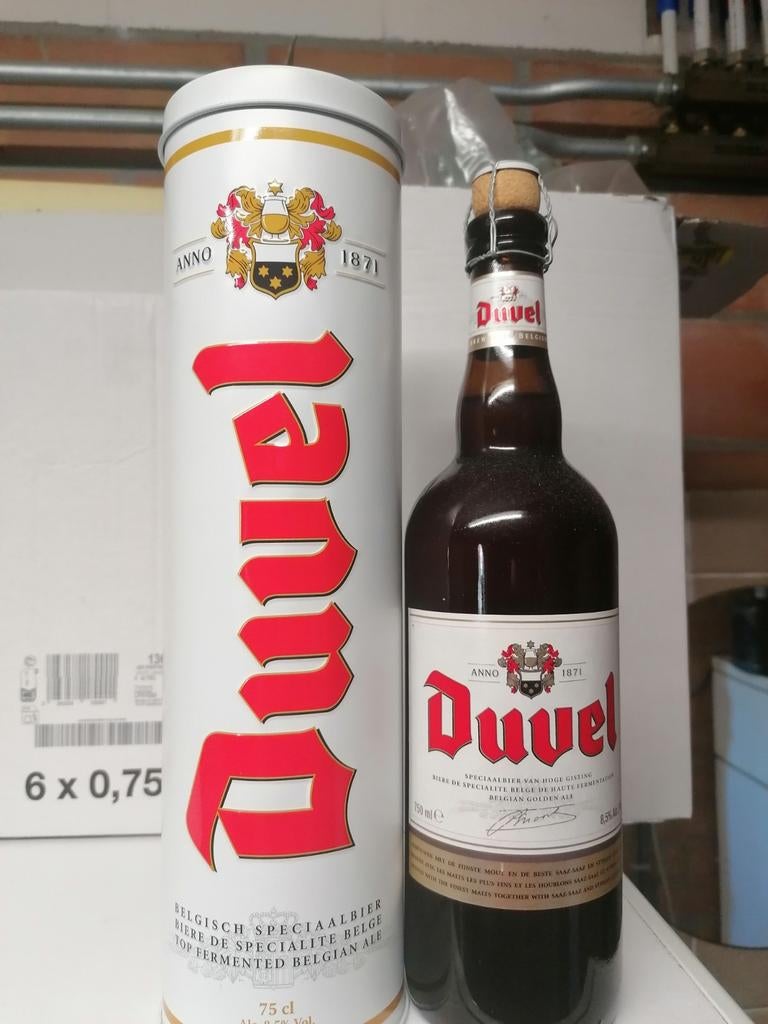 Duvel: 75cl fles in koker., Enlèvement ou Envoi, Duvel