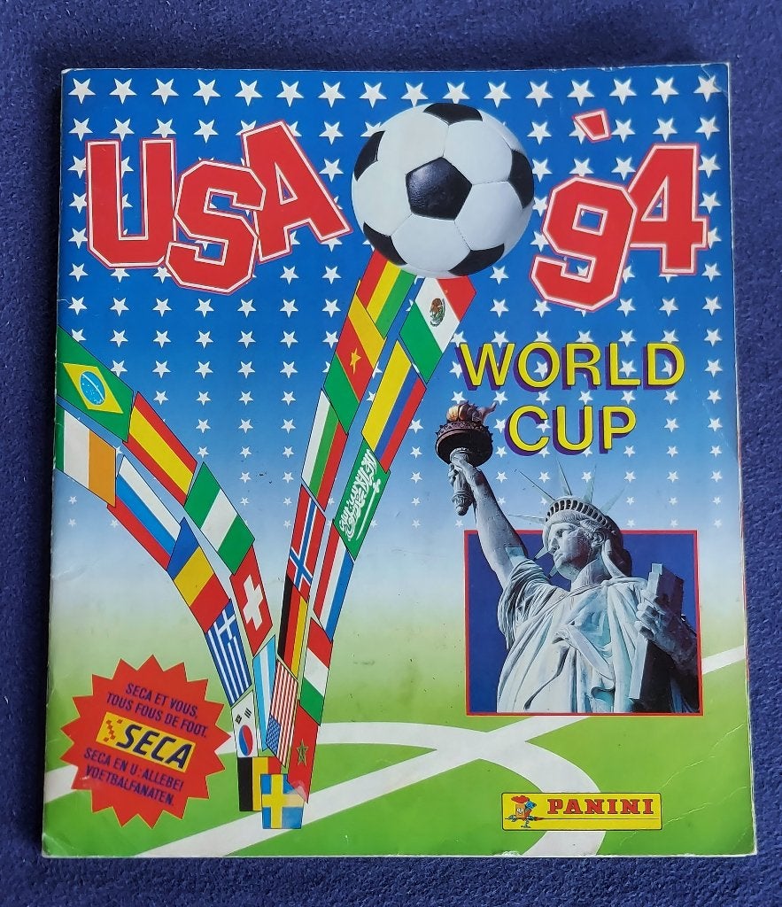 Panini sticker album voetbal 'WK USA 1994 ' -volledig-, Collections, Enlèvement ou Envoi, Comme neuf, Affiche, Image ou Autocollant