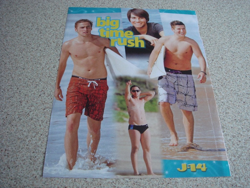 A4 Poster Big Time Rush/Justin Bieber, Verzamelen, Ophalen of Verzenden