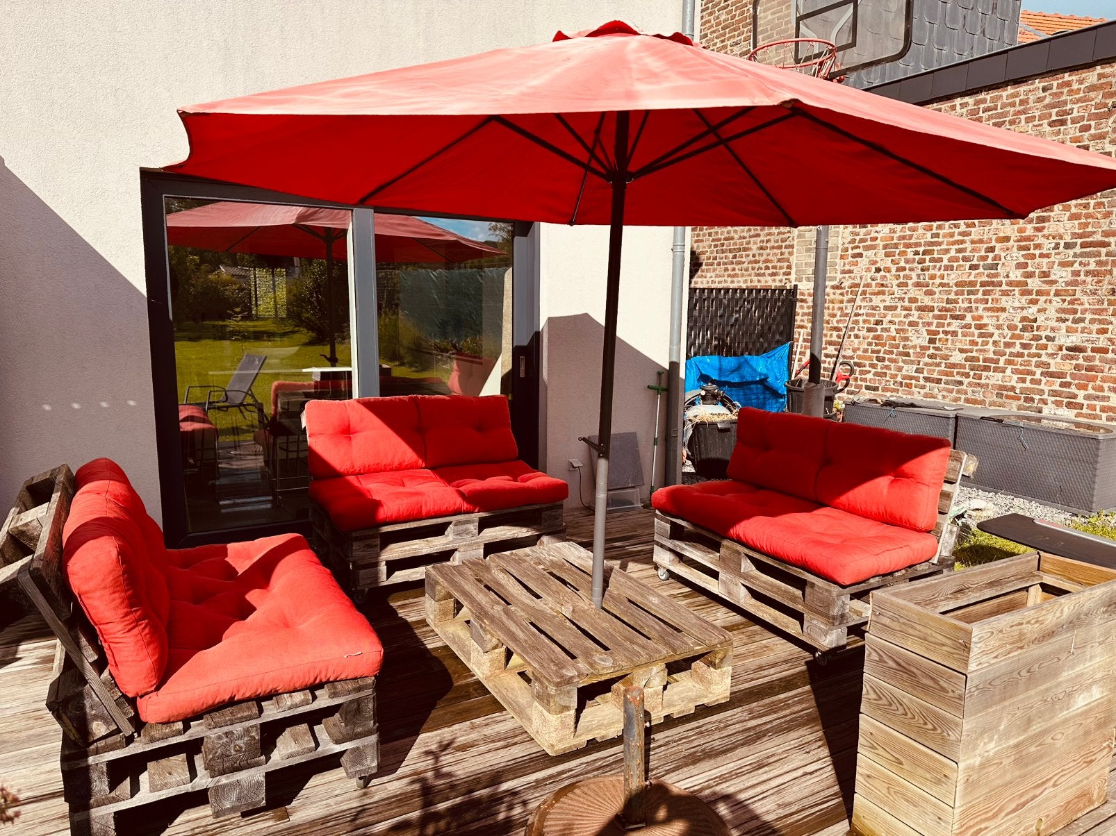 Salon de jardin, Jardin & Terrasse, Étanche, Enlèvement, Parasol sur pied, Utilisé